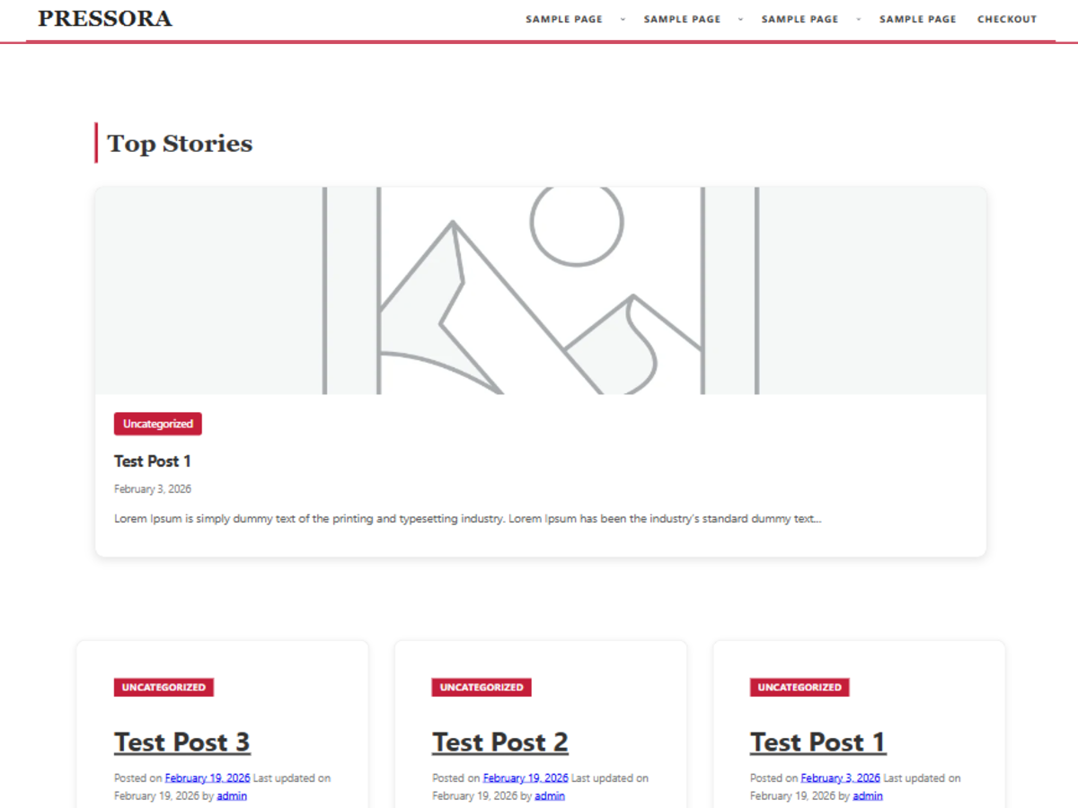 Pressora theme preview
