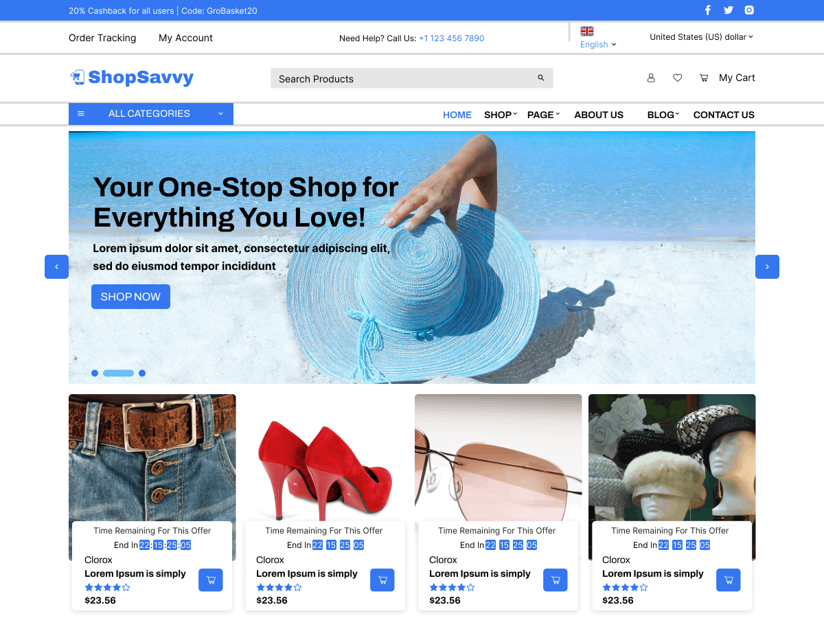 Prime Ecommerce Shop screenshot