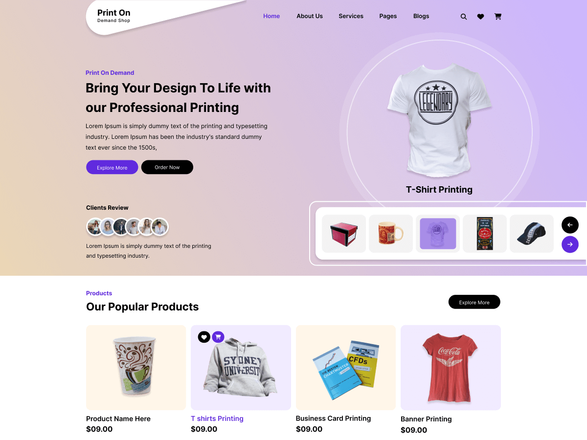 Print On Demand Shop screenshot