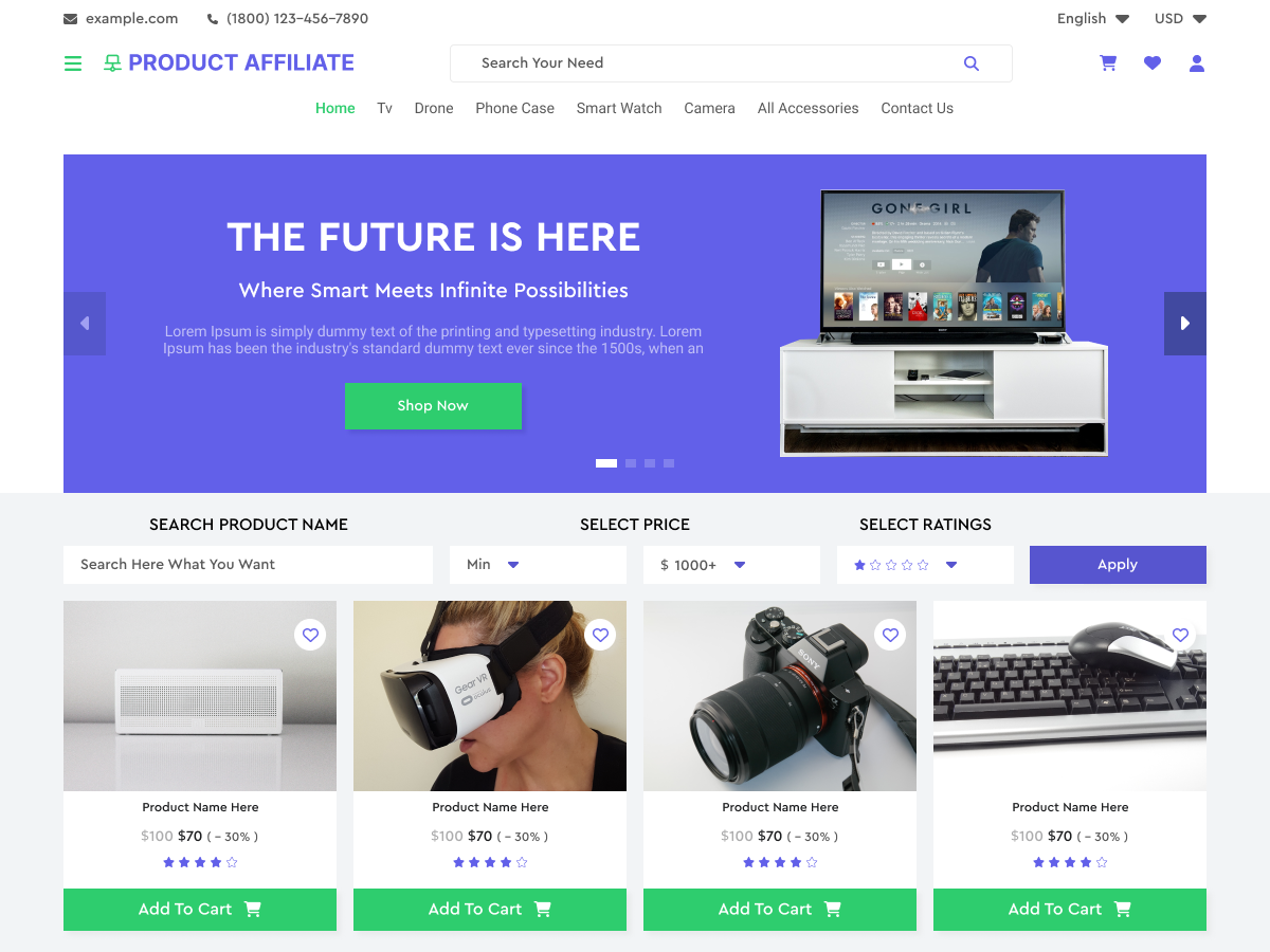 Product Affiliate Screenshot