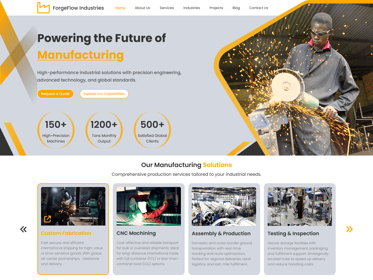 Product Manufacturing screenshot