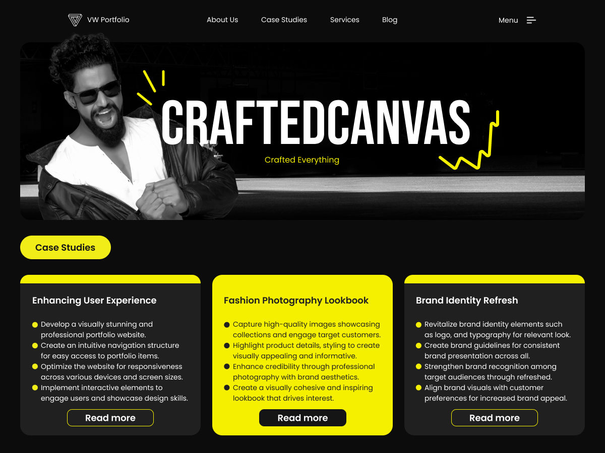 Professional Portfolio screenshot