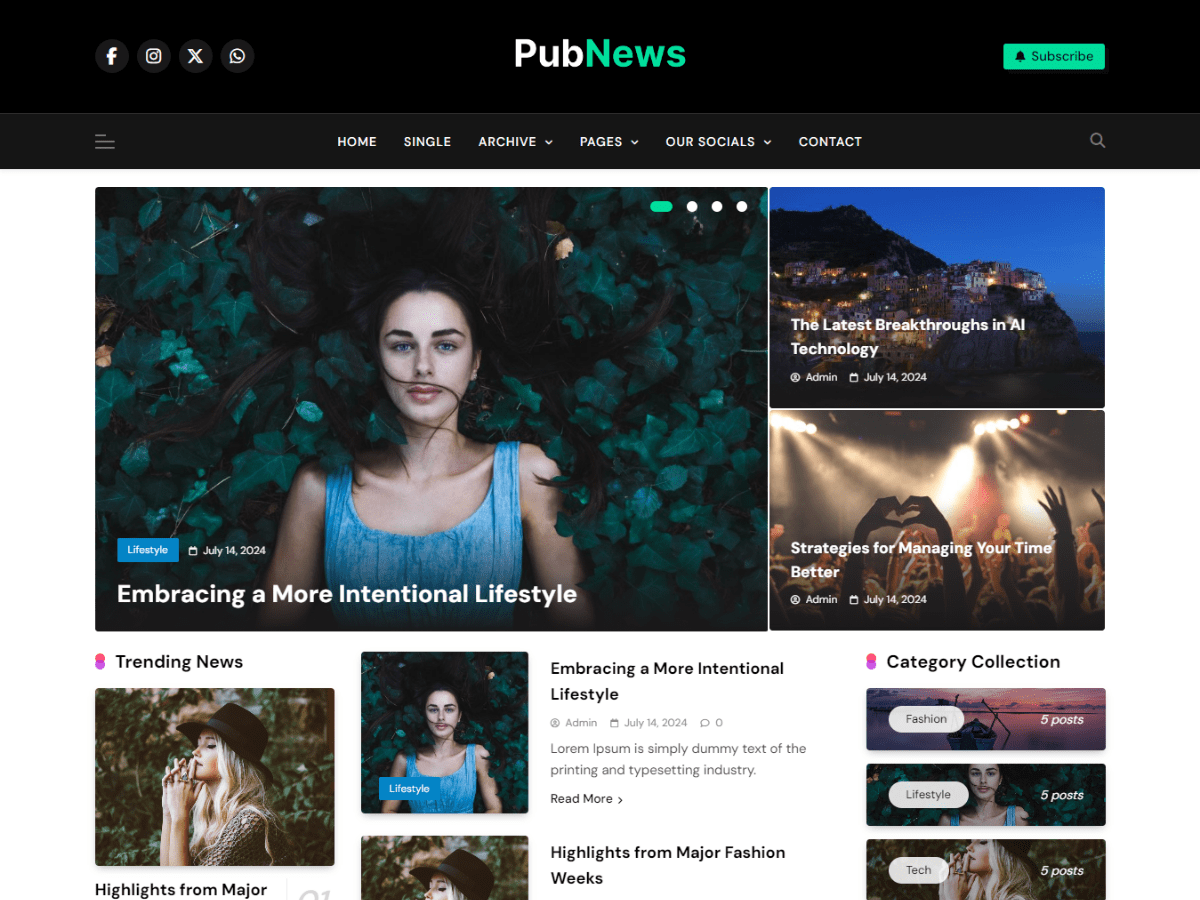 Pubnews screenshot