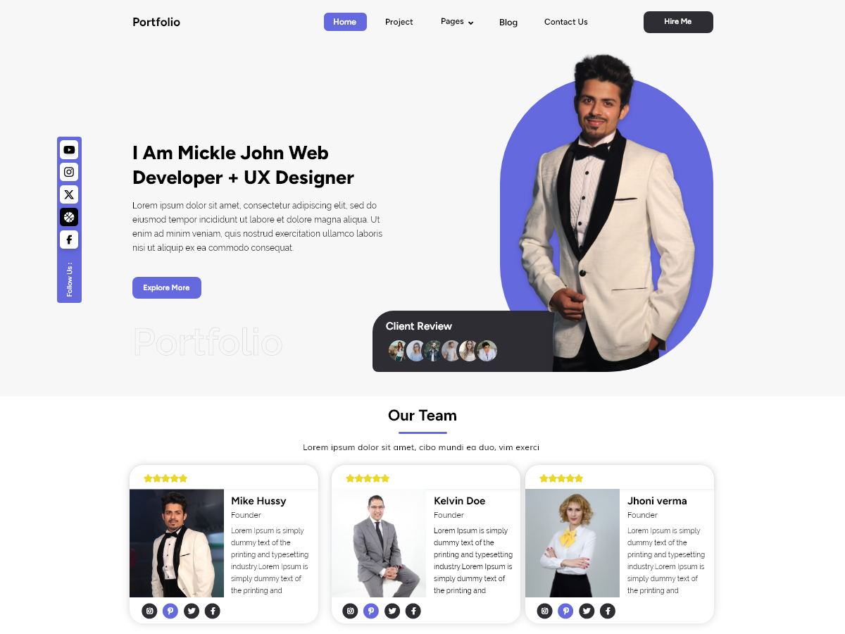Radiant Portfolio screenshot