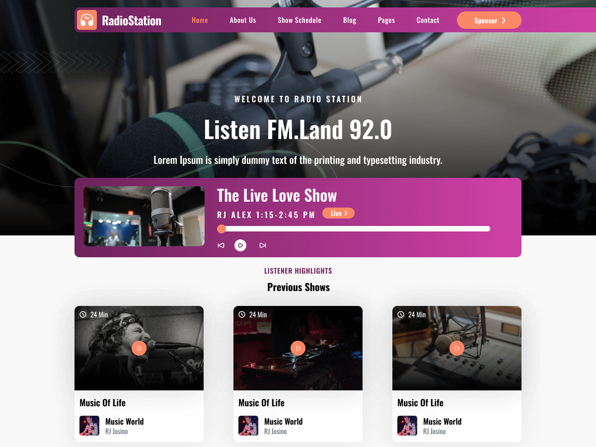 Radio Shows screenshot