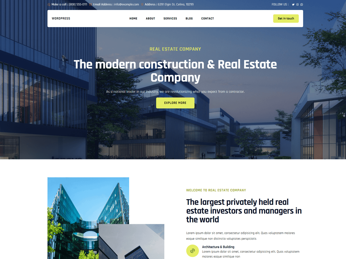 Real Estate Company screenshot