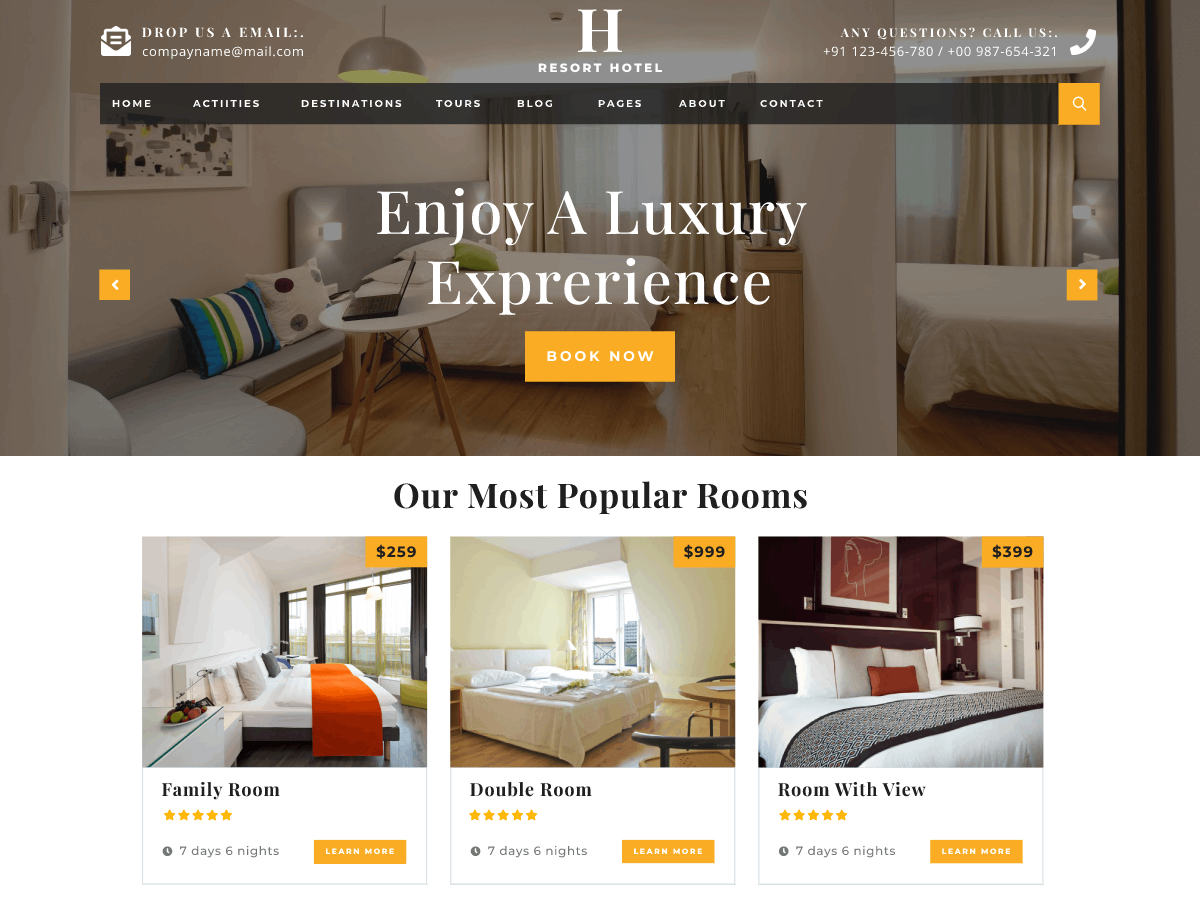 Resort Hotel Booking screenshot