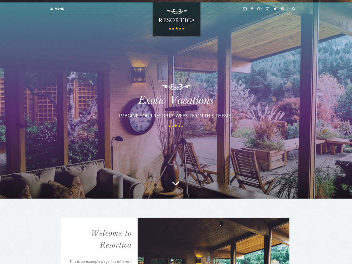 Resortica Lite WordPress Theme by codepixelzmedia