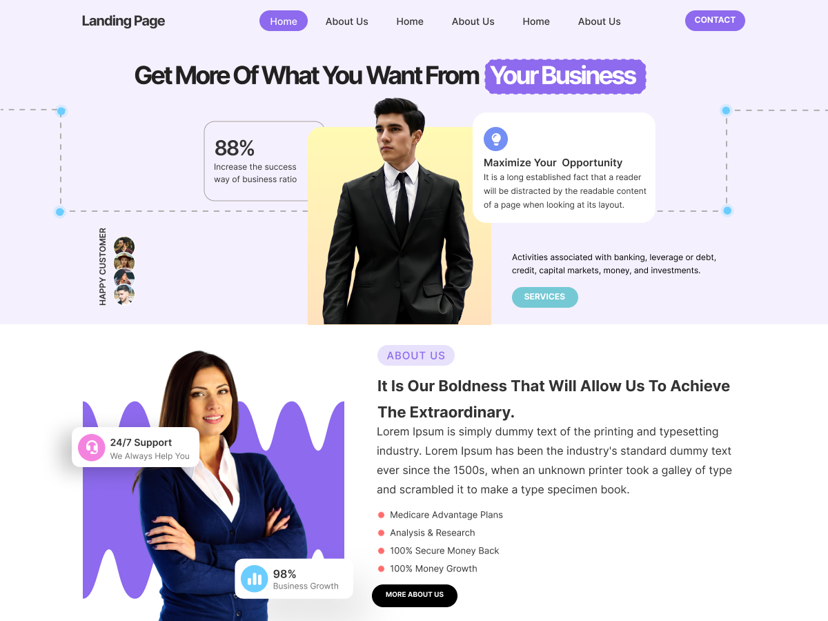 Responsive Landing Page screenshot