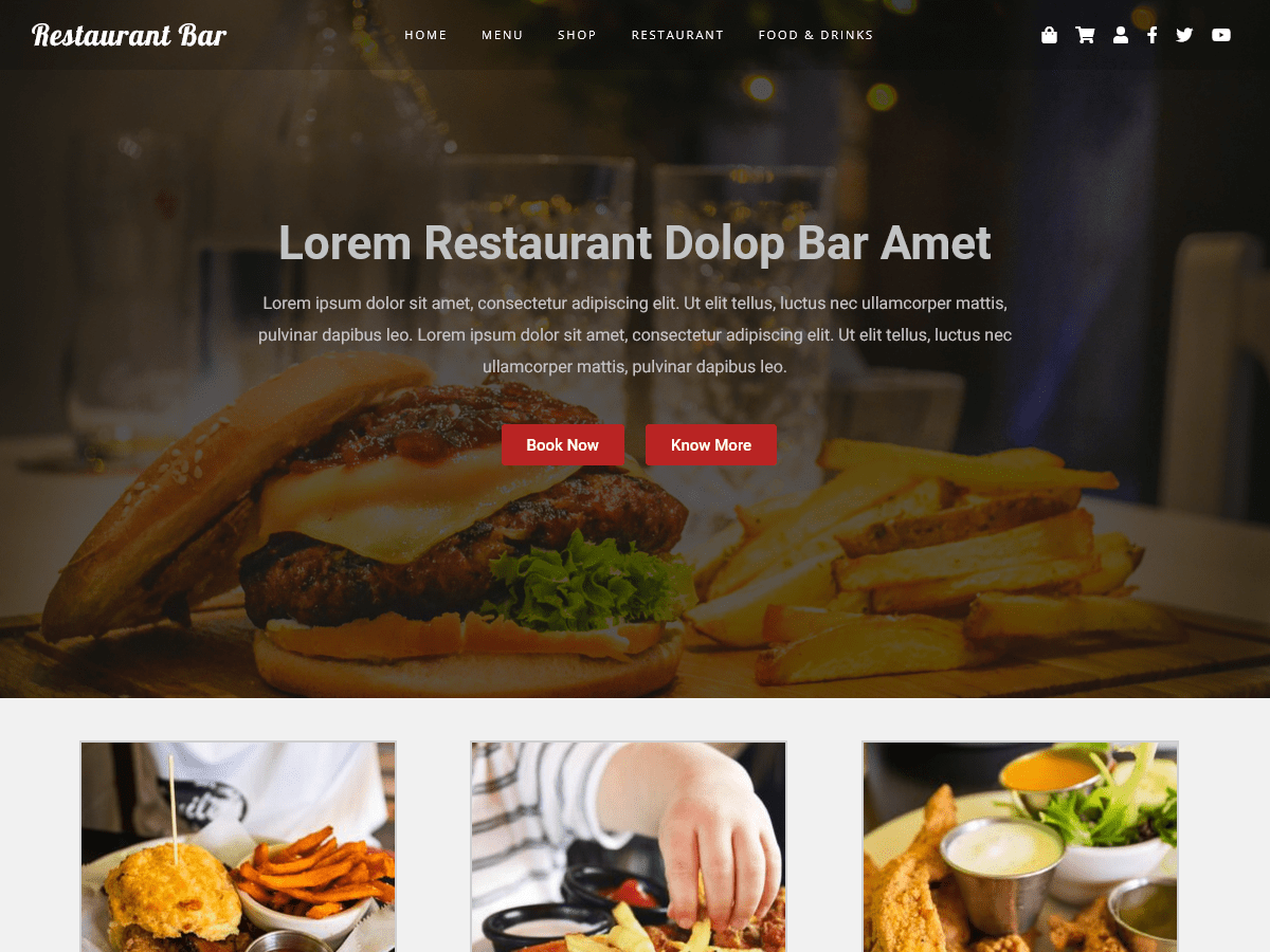 Restaurant Bar Screenshot