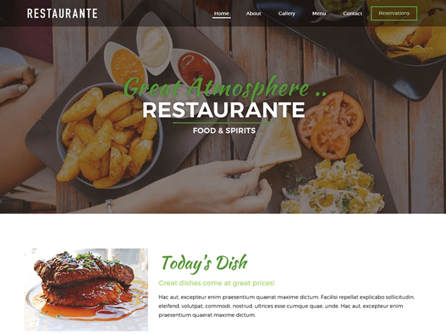Restaurante WordPress Theme by alexitsios