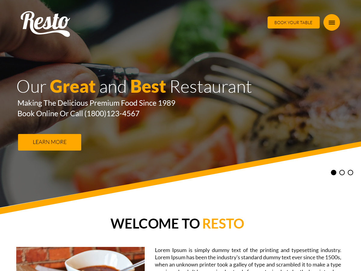 Resto WordPress Theme by evisiontheme