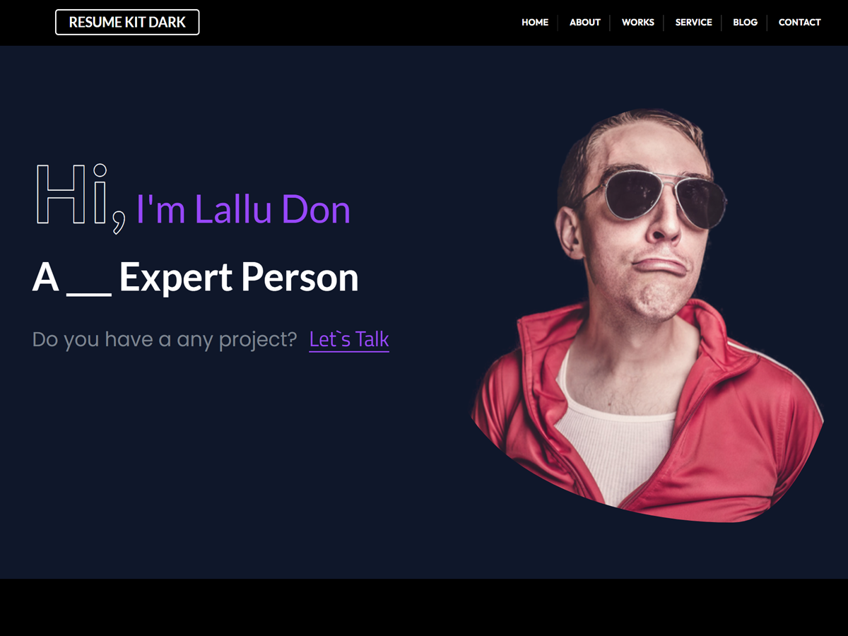Resume Kit Dark Screenshot