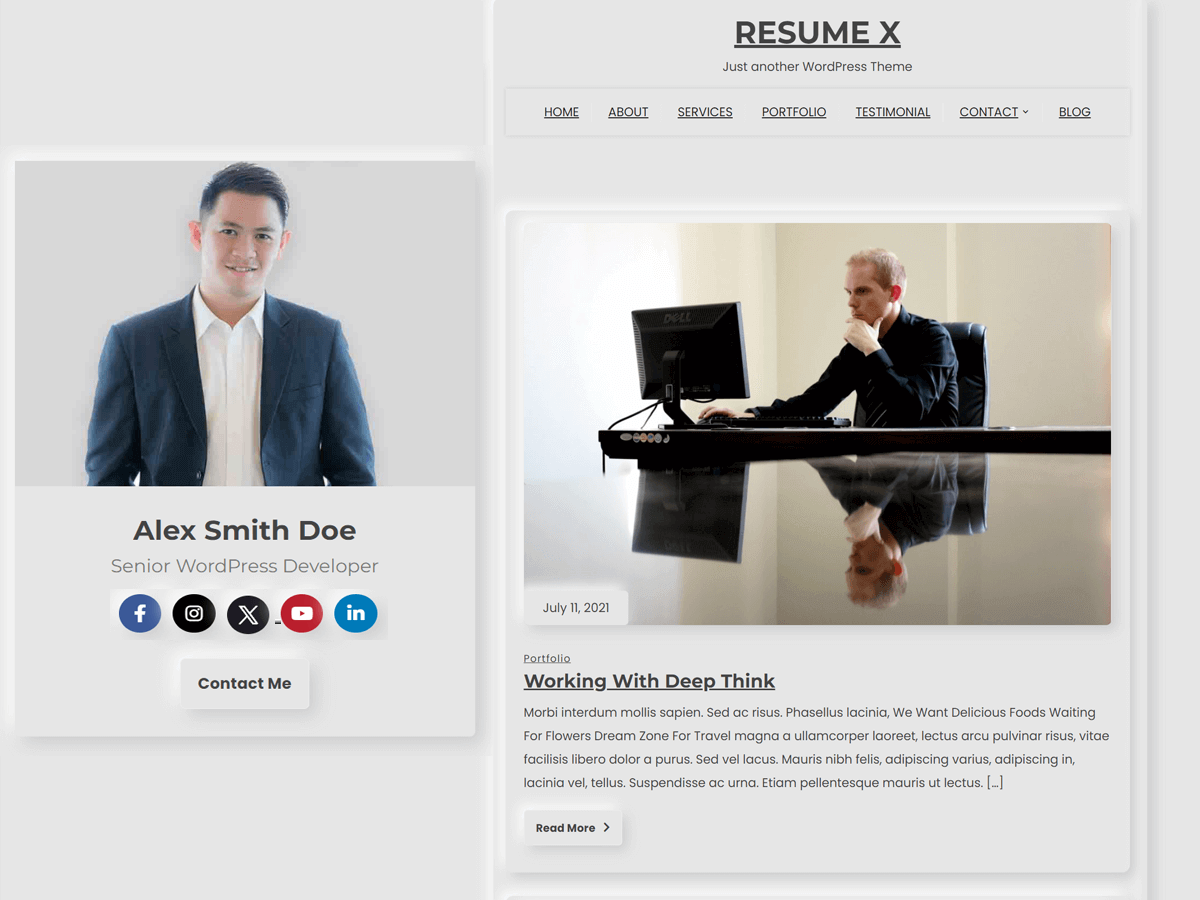 Resume X Screenshot