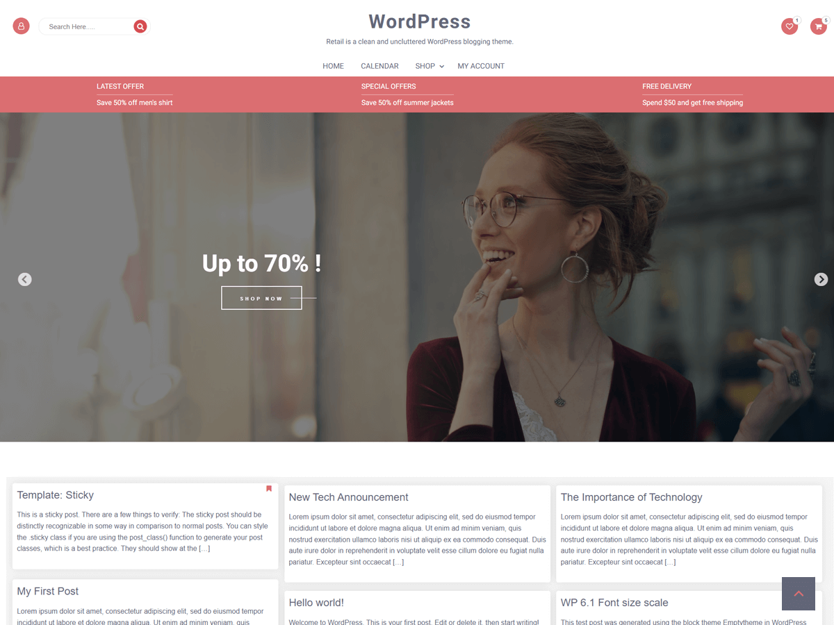 Retail Blogging Screenshot