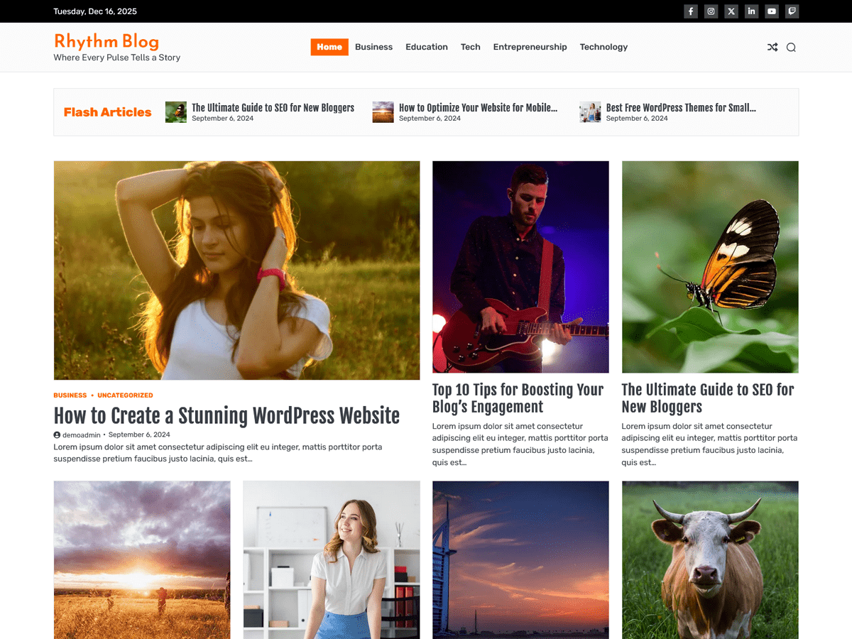 Rhythm Blog screenshot