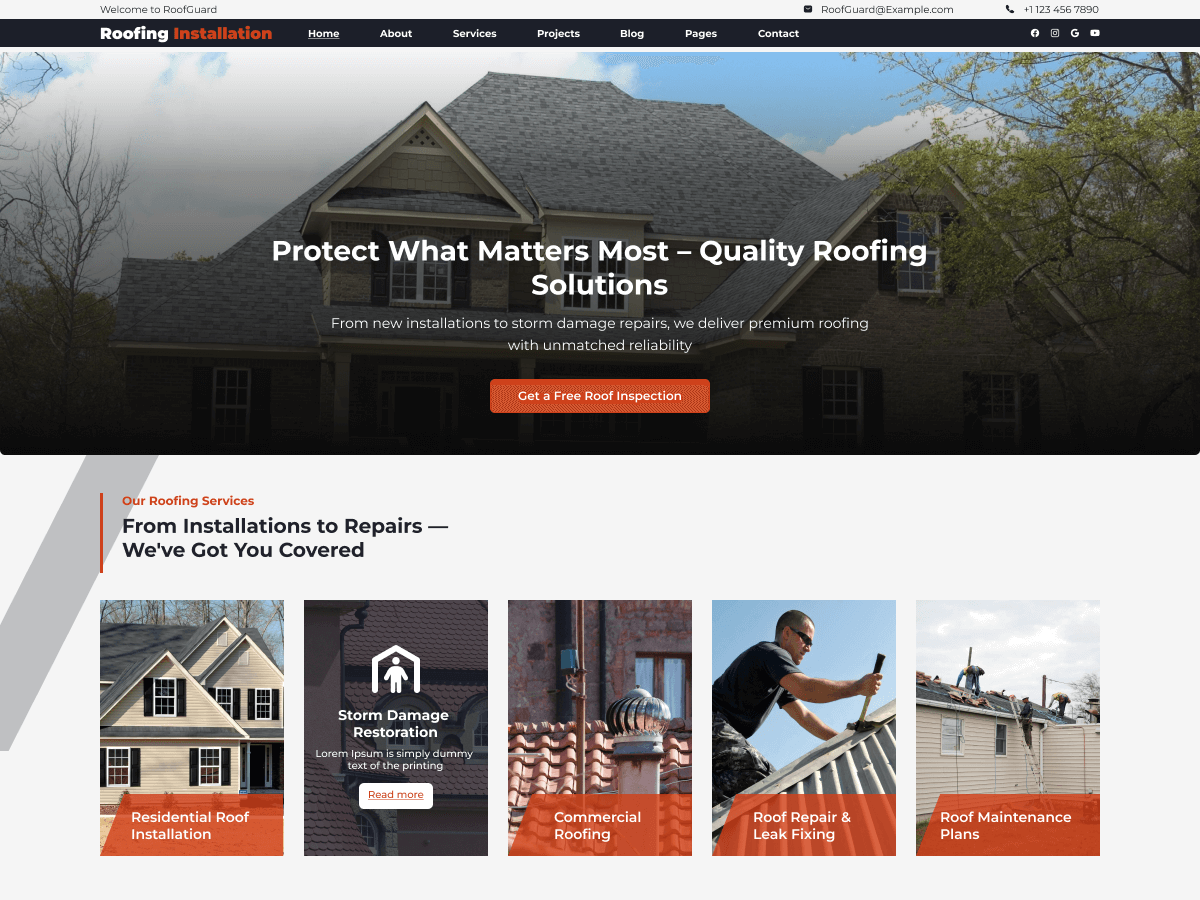 Roofing Installation screenshot