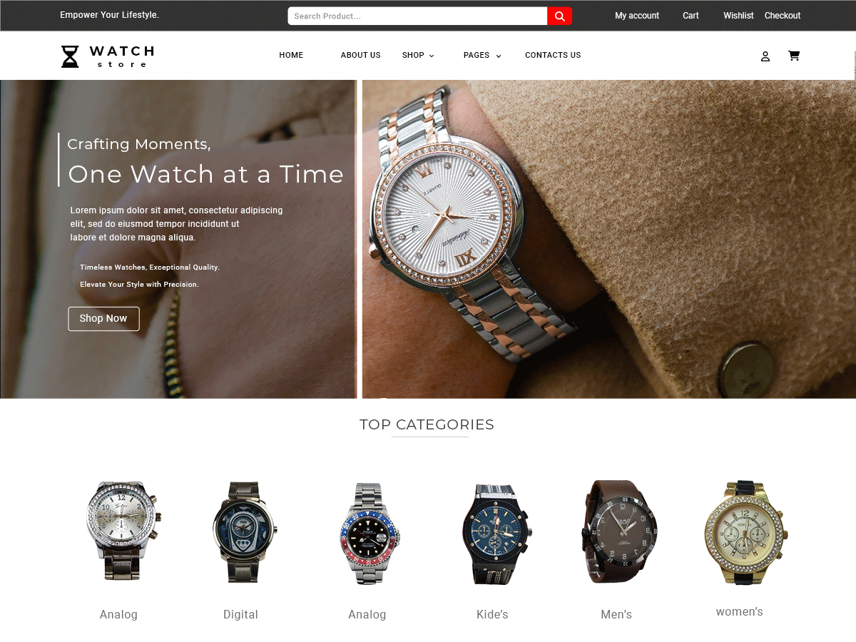 Royal Watch Store - A Stunning WordPress Theme for Online Watch Shops