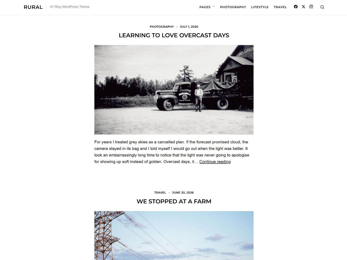 Rural Blog screenshot
