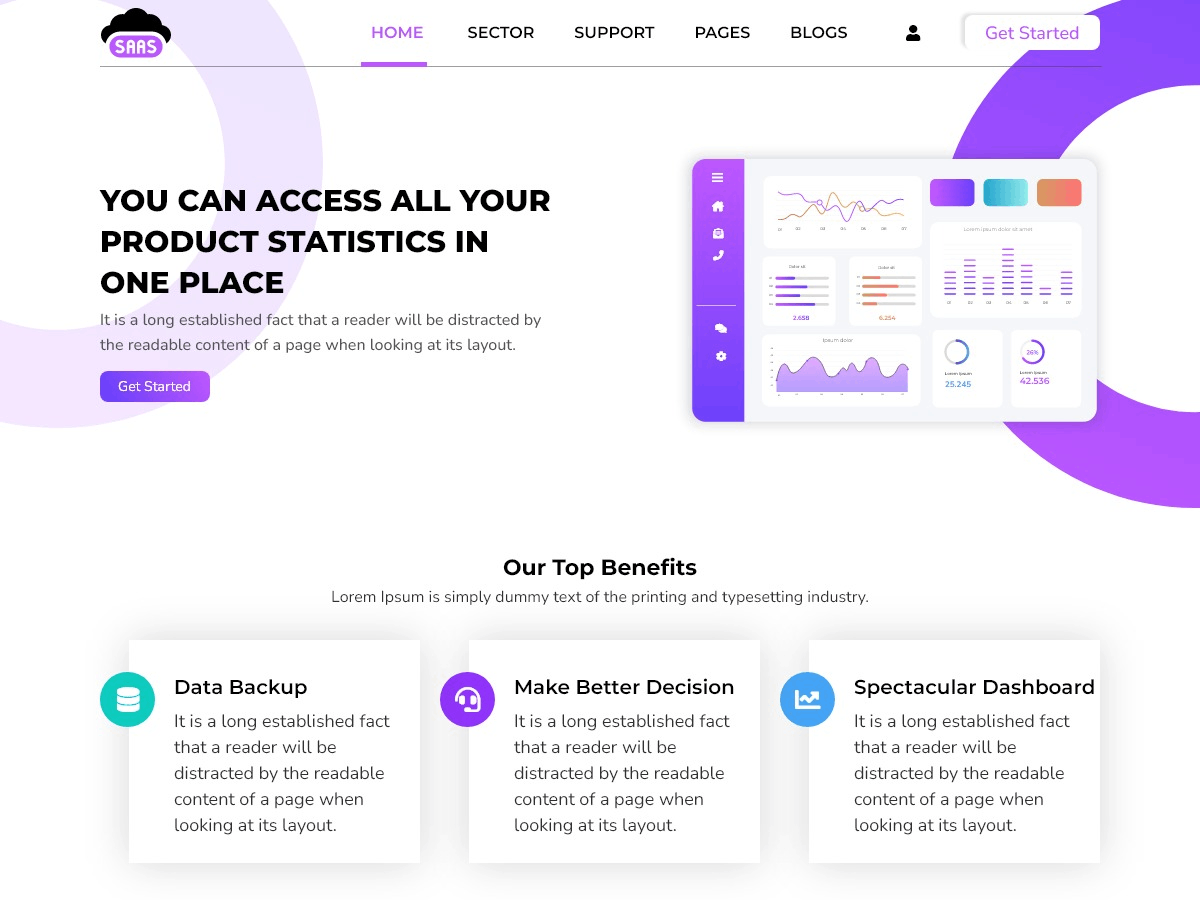 SAAS Company screenshot