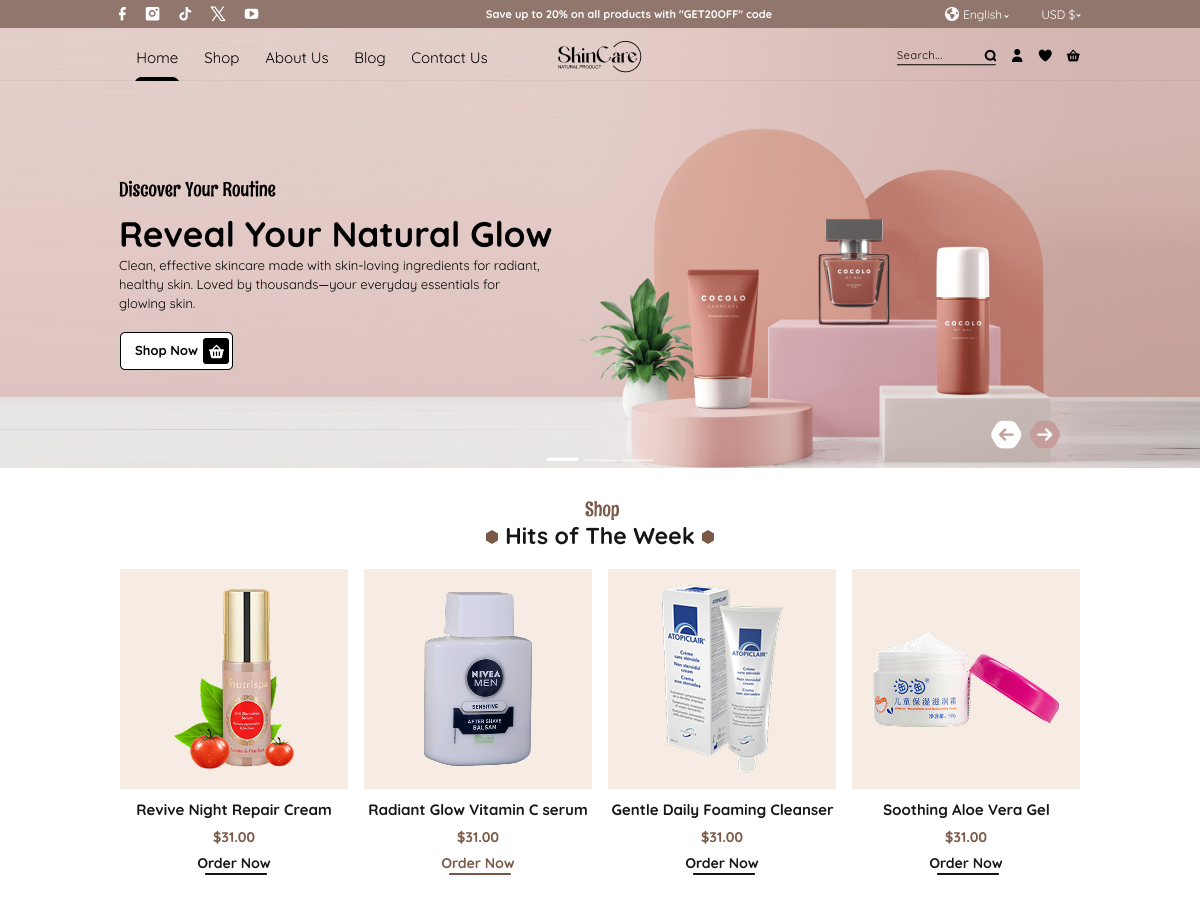 Skincare Cosmetic Store screenshot
