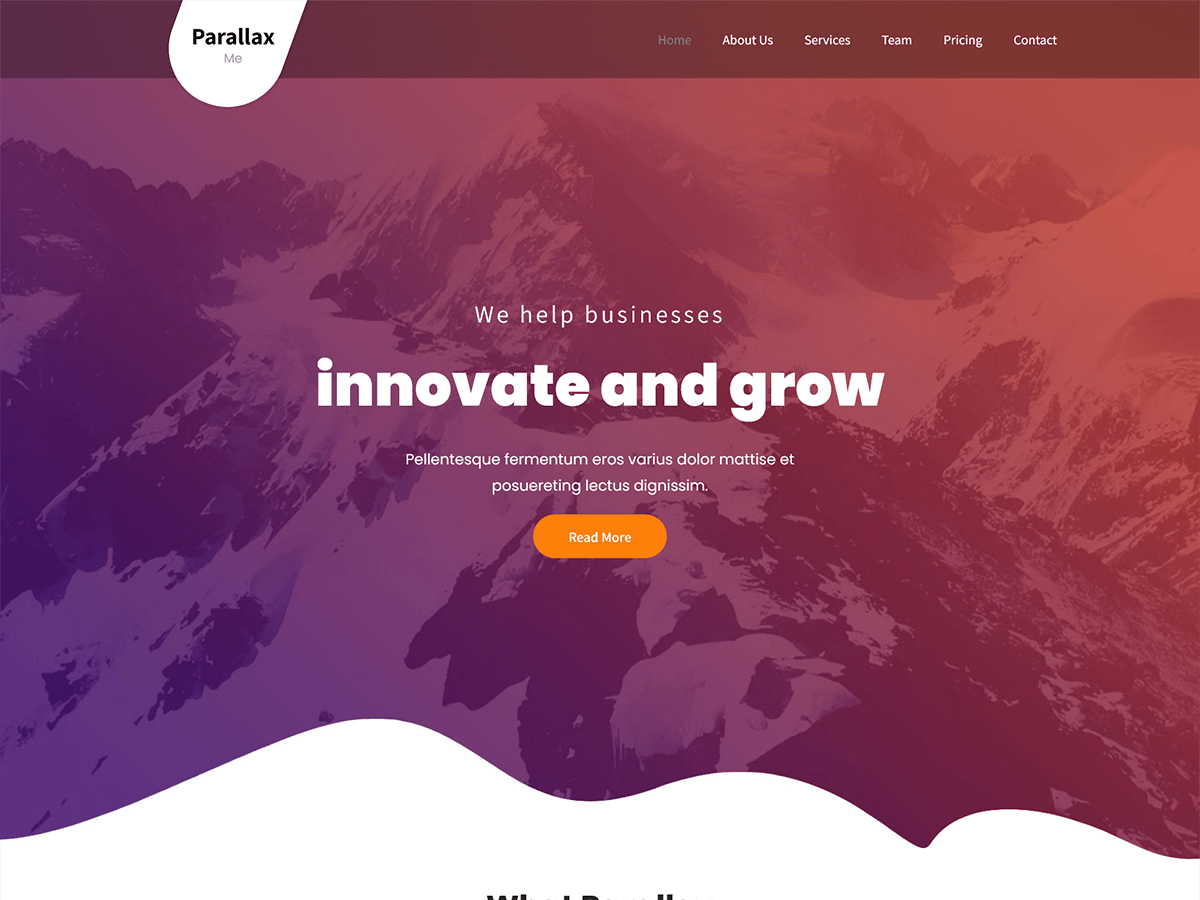 SKT Parallaxme WordPress Theme by sonalsinha21
