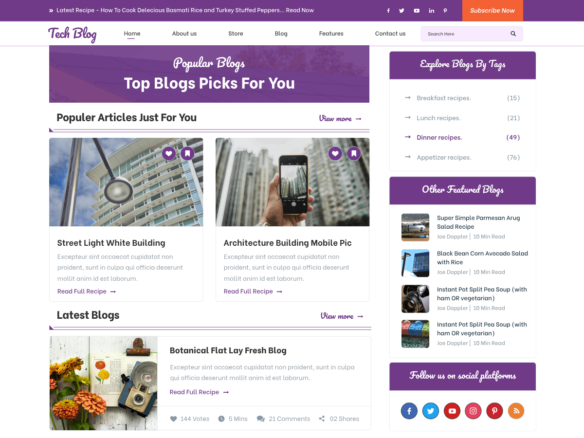 Smart Tech Blog screenshot