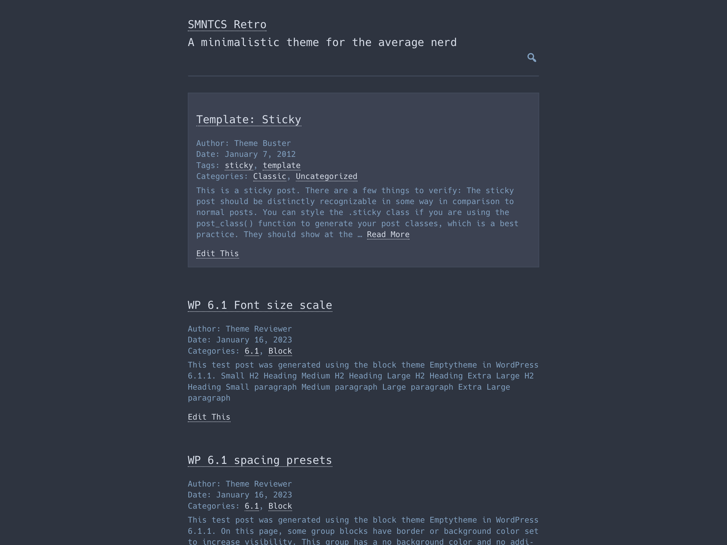 SMNTCS Retro Screenshot