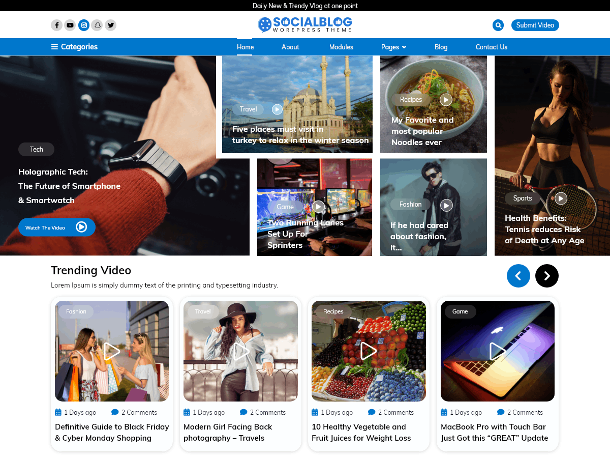 Social Blog screenshot