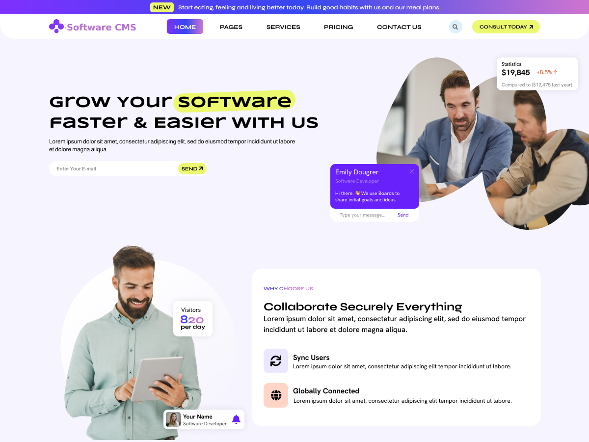 Software CMS screenshot