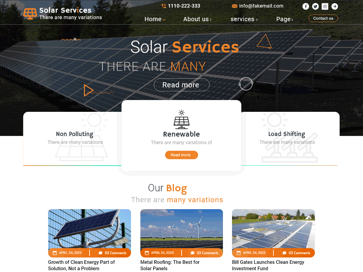 Solar Theme Programming Solar System Demo - WordPress Theme