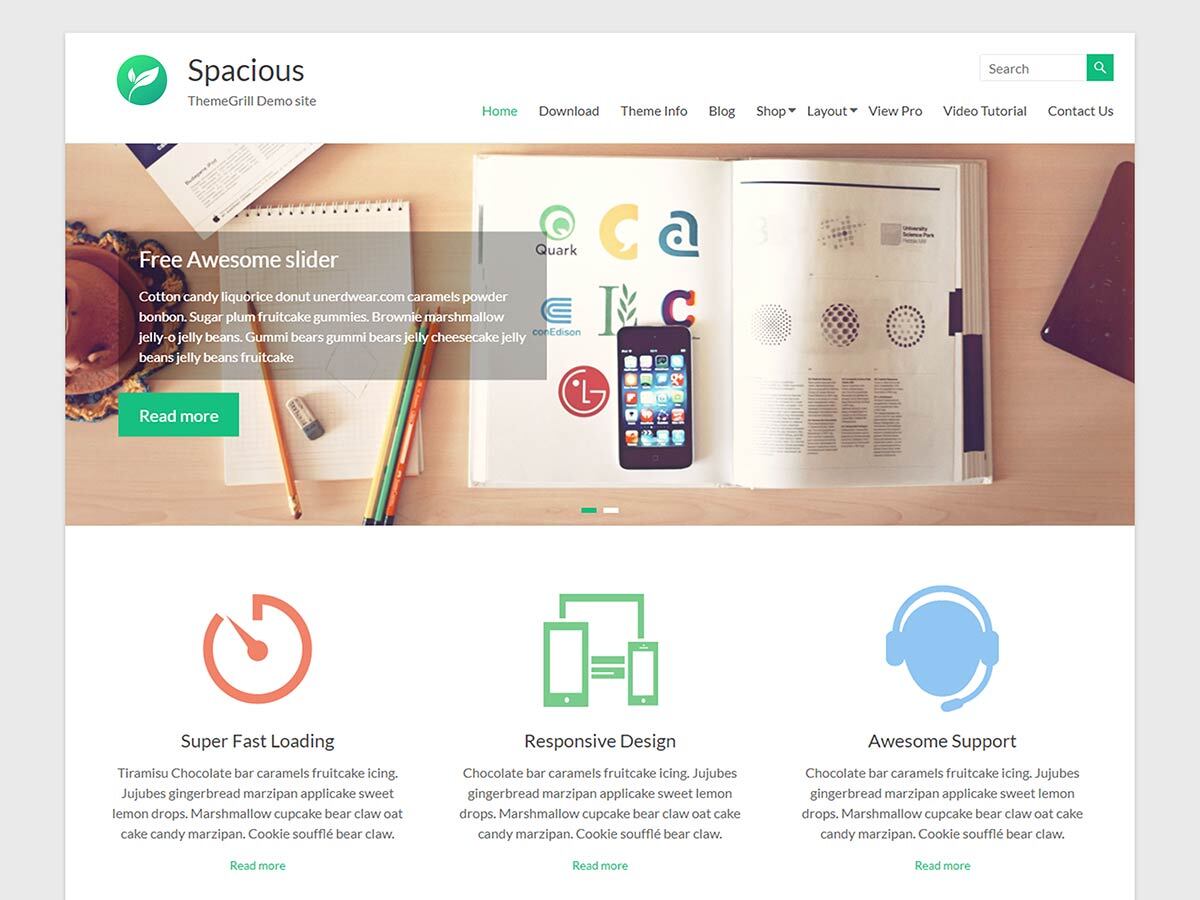 Spacious Free WordPress Theme by themegrill