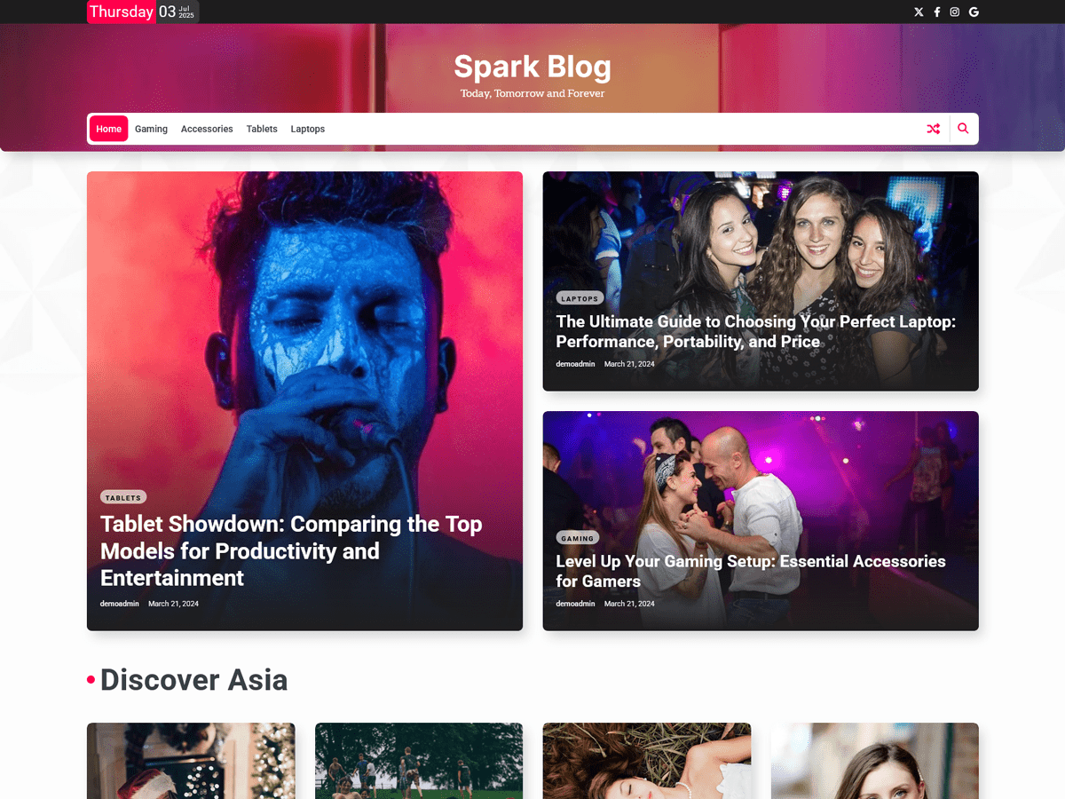 Spark Blog Screenshot
