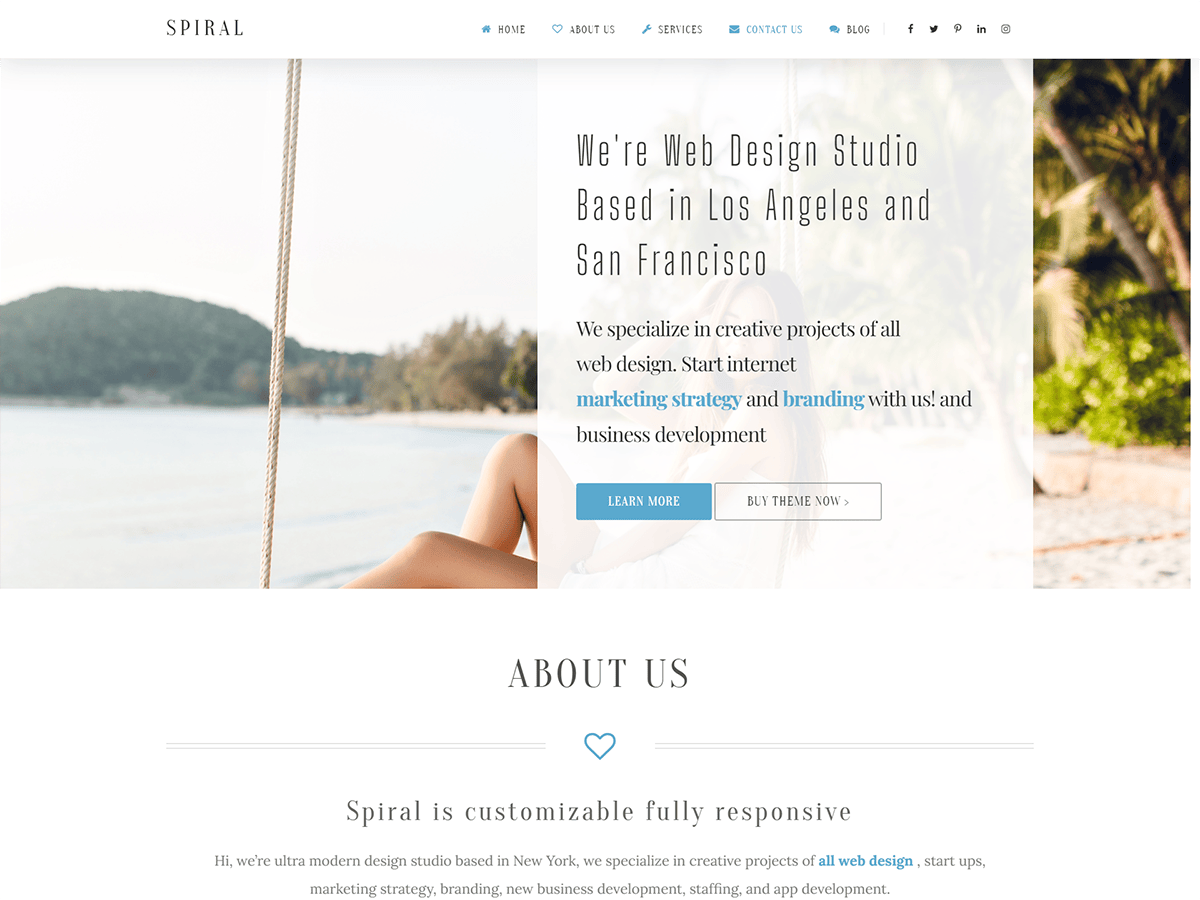 Spiral Lite One Page screenshot