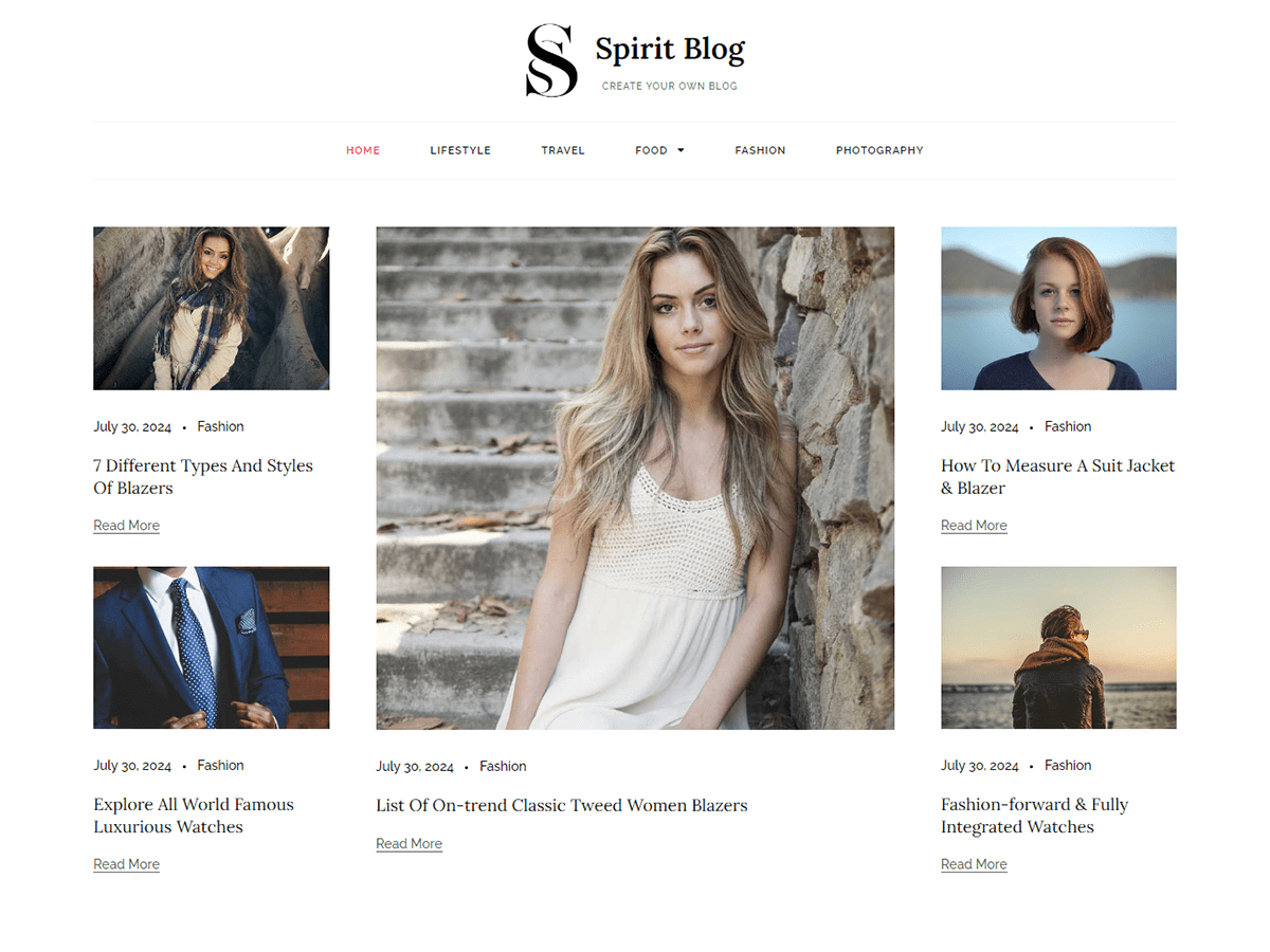Spirit Blog Screenshot