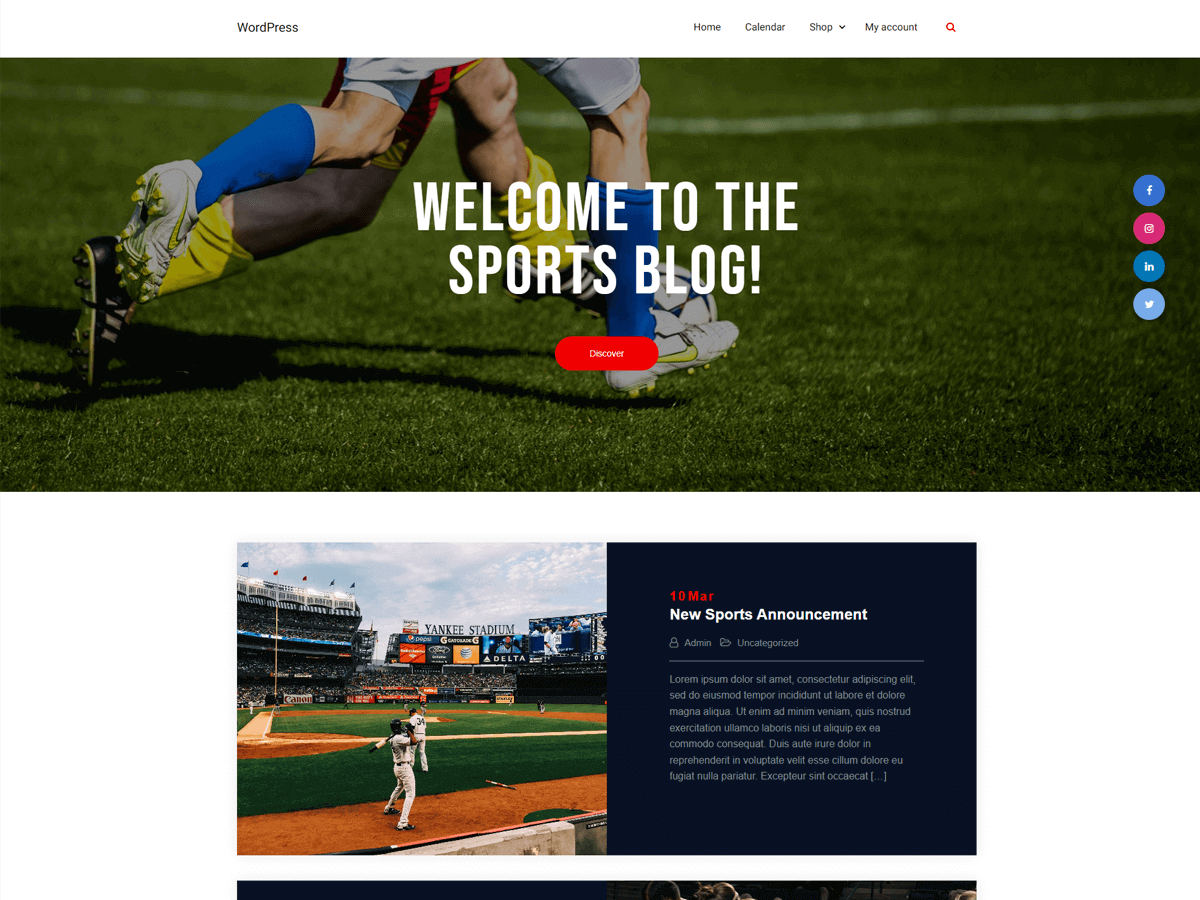 Sports Blogger Screenshot