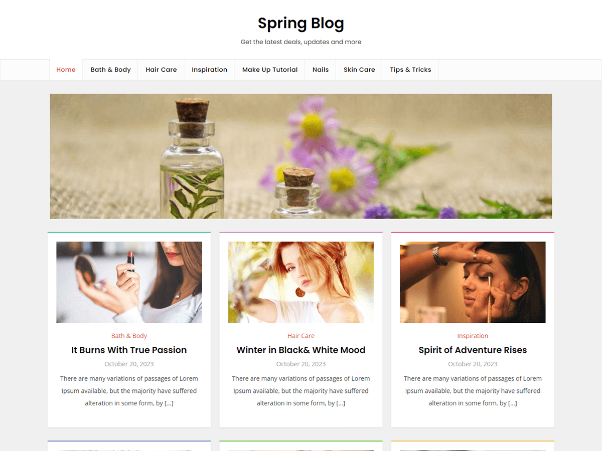 Spring Blog Screenshot