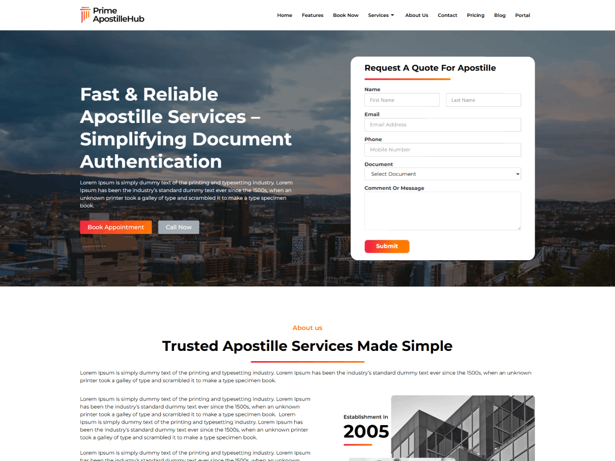 ST Apostille Screenshot
