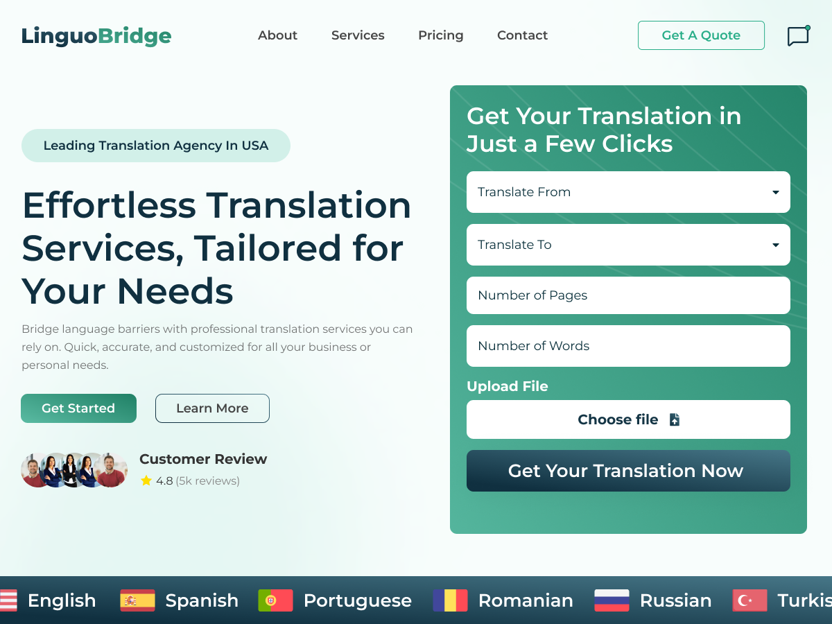 St Tranlation Agency Screenshot