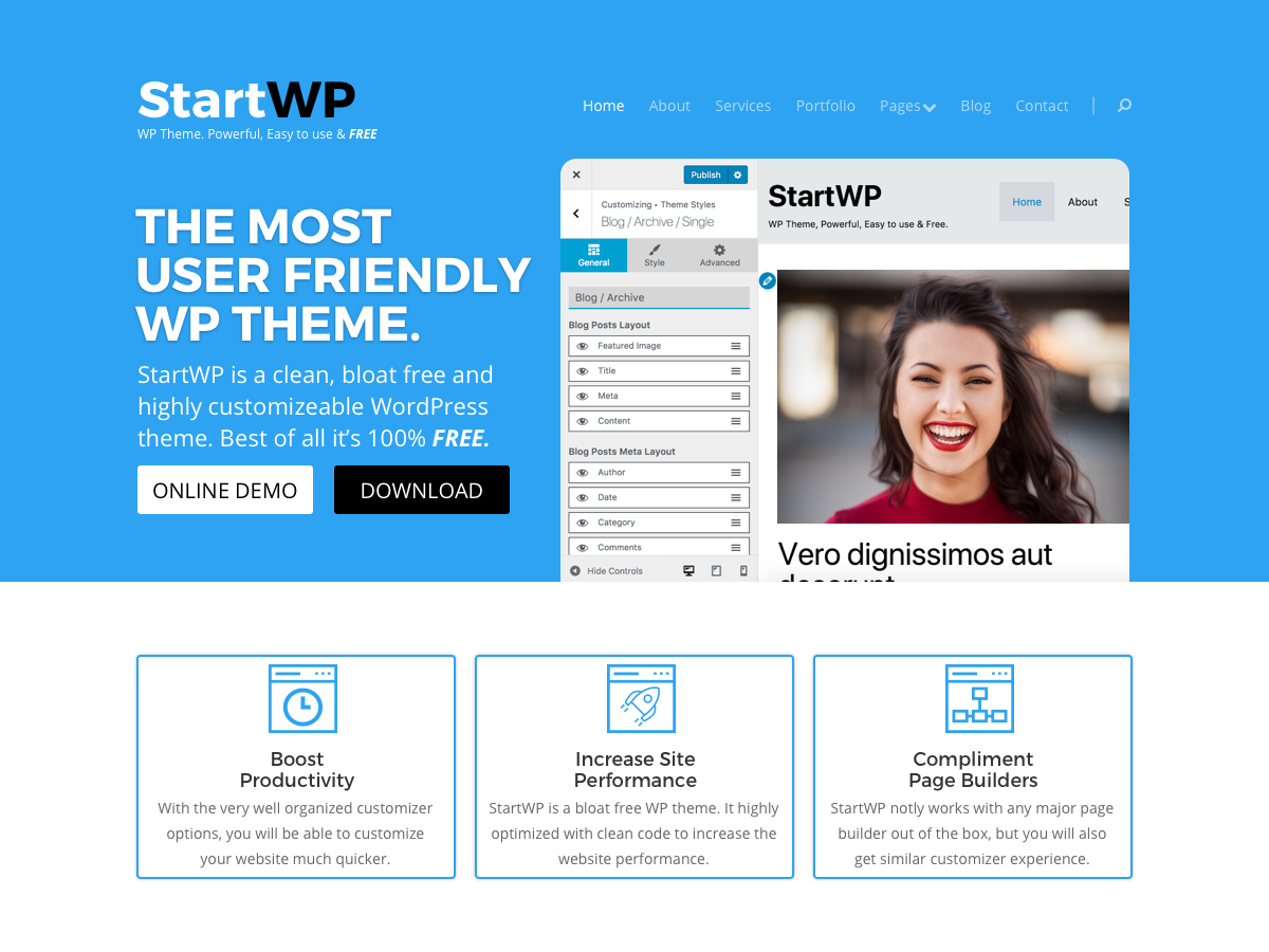 start WordPress Theme by munirkamal