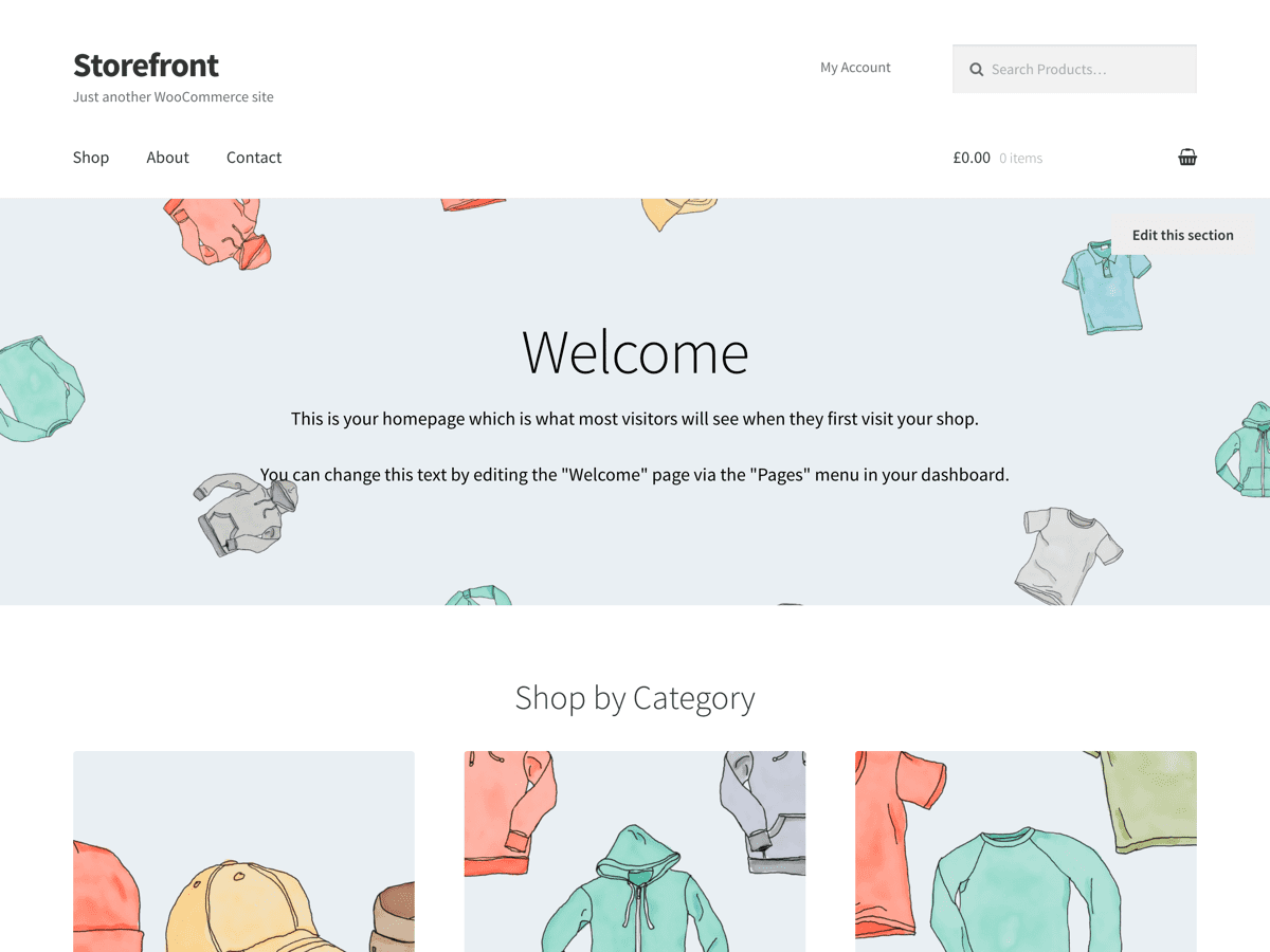 Storefront WordPress Theme by automattic