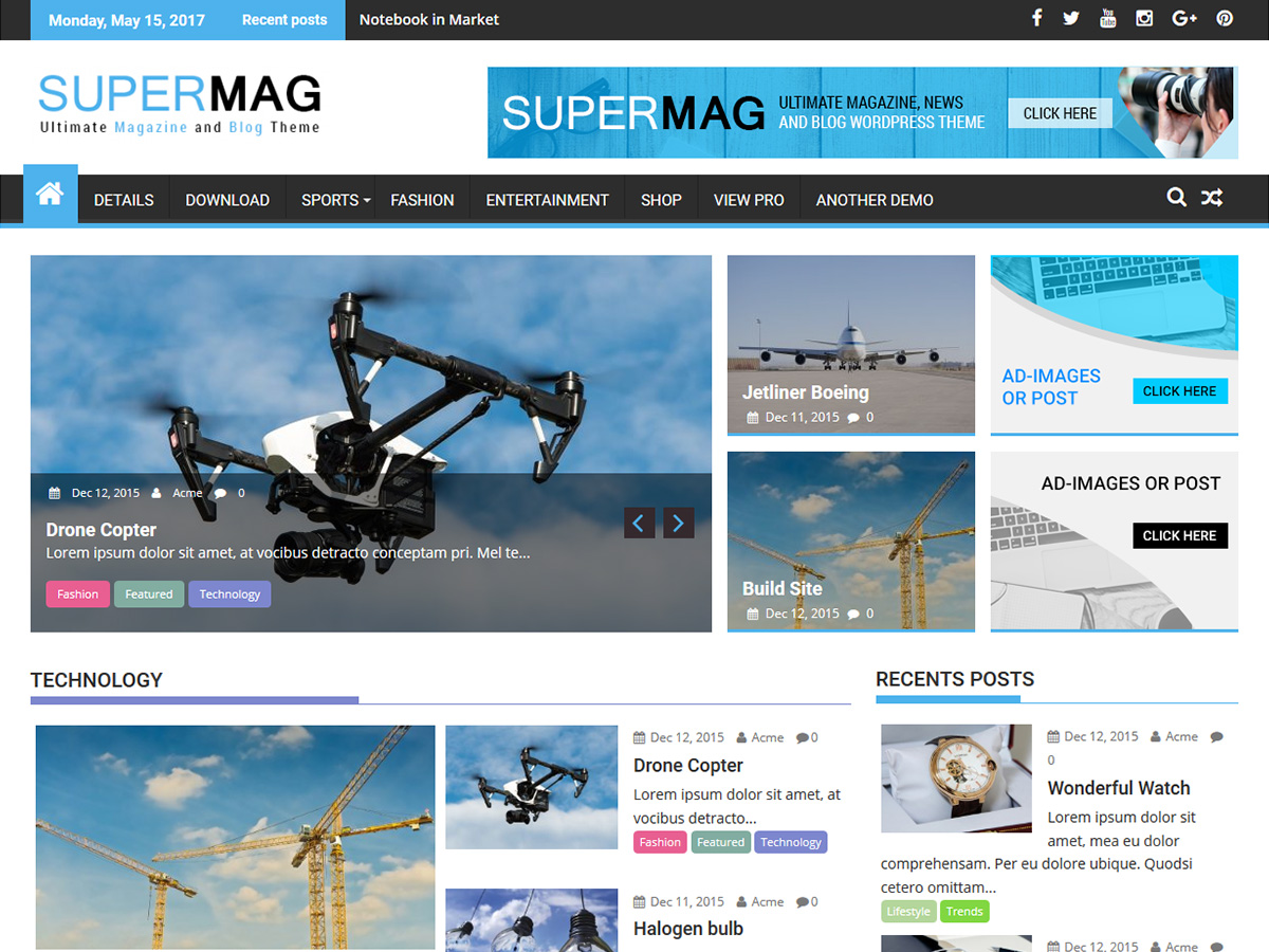 SuperMag WordPress Theme by acmethemes