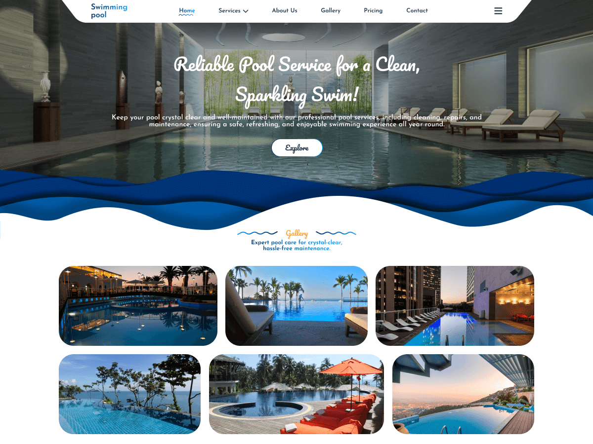 Swimming Pool Service Screenshot