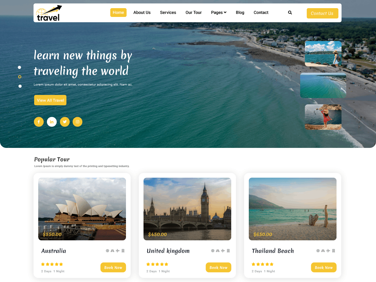 Tafri Travel Blog screenshot
