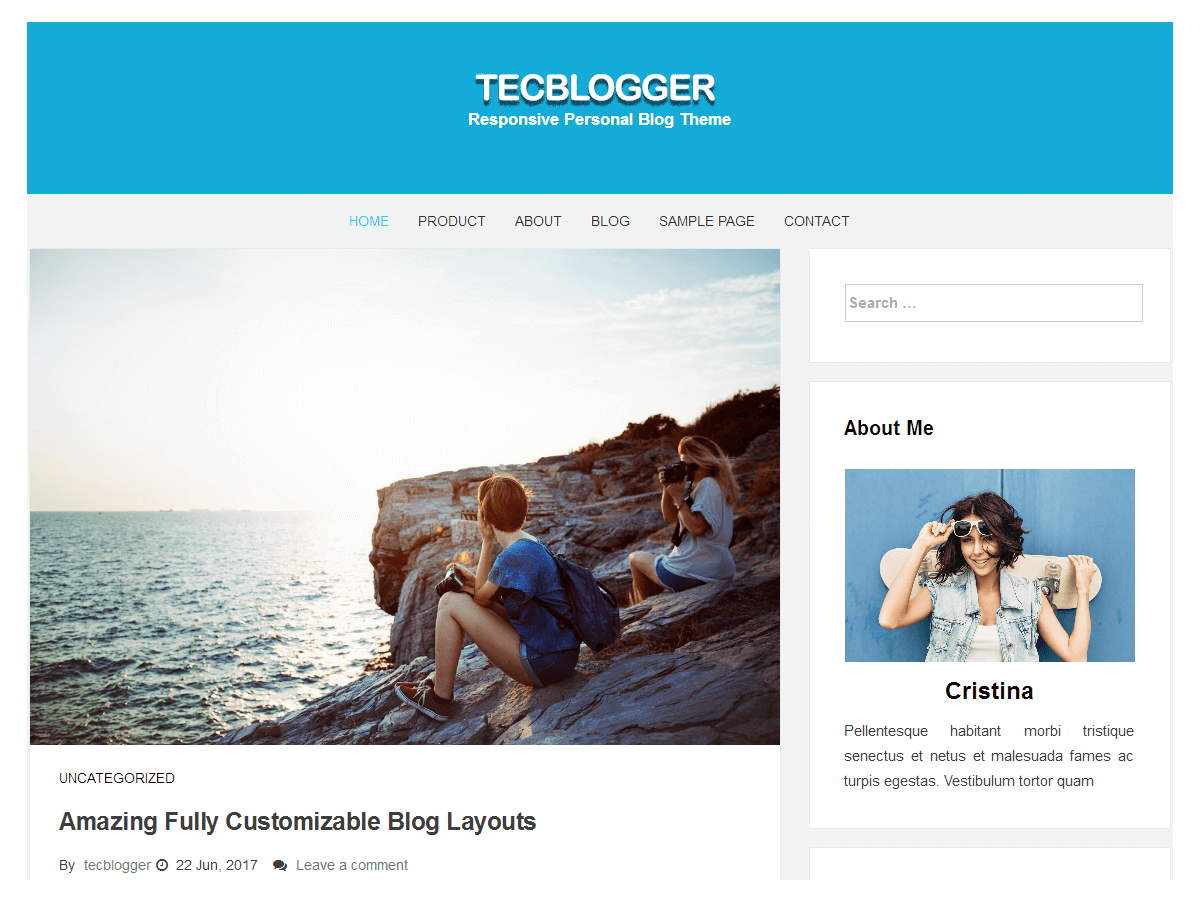 tecblogger WordPress Theme by themefreesia