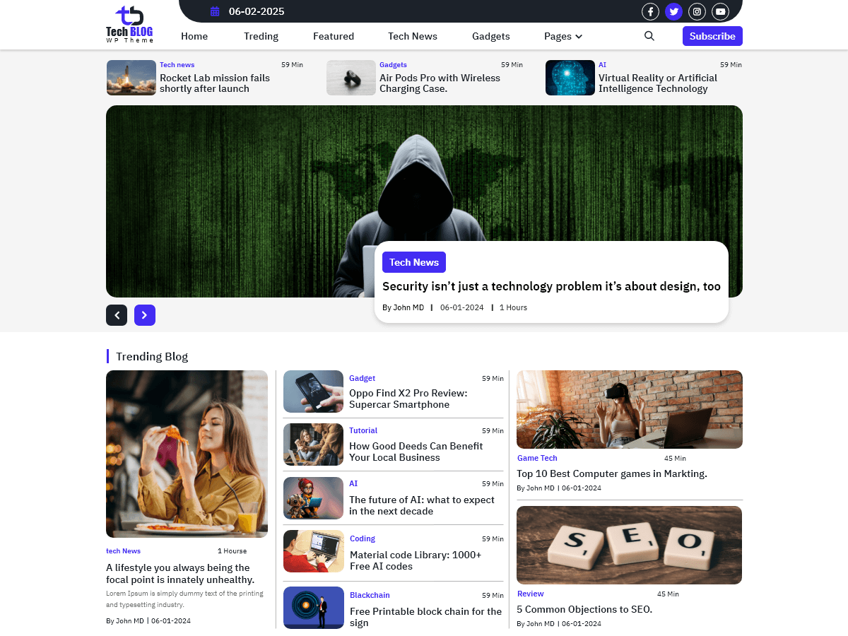 Tech Review Blog screenshot