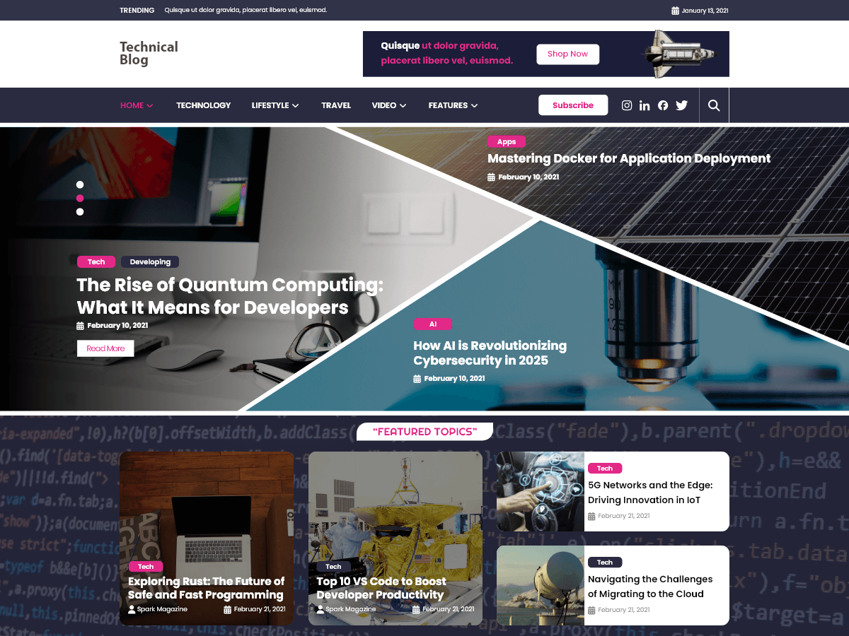Technical Blogging screenshot