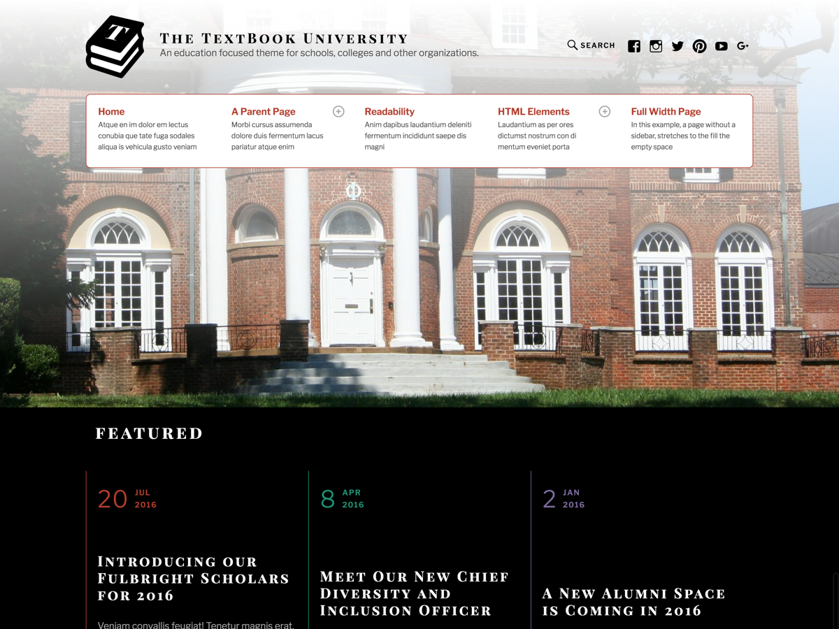 TextBook WordPress Theme by automattic