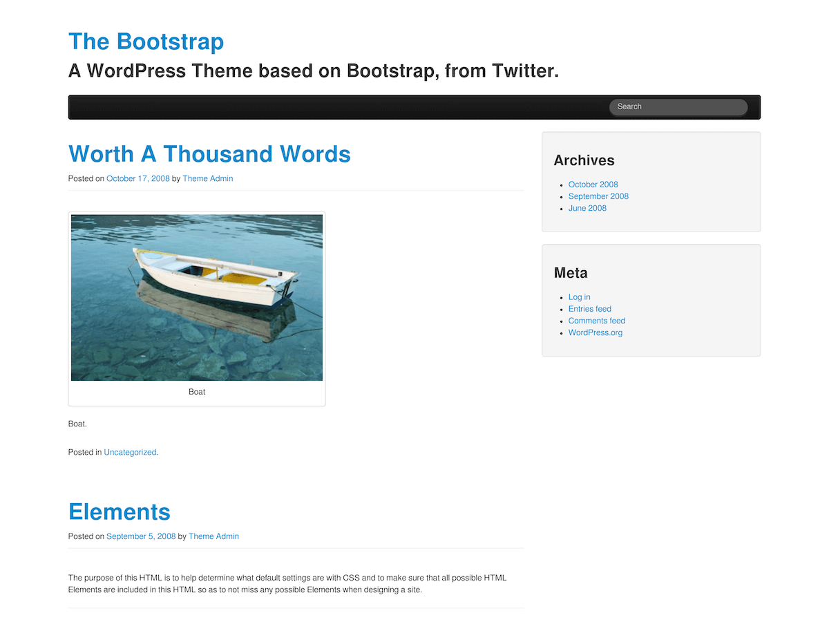 The Bootstrap Screenshot