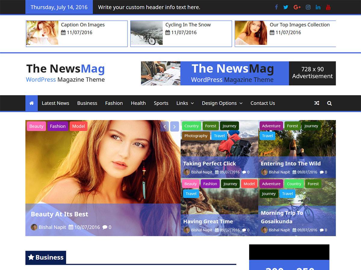 The NewsMag Free WordPress Theme by mebishalnapit